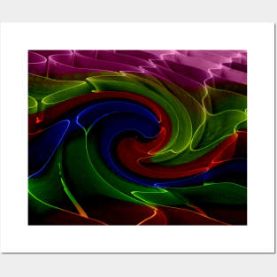 Curve vortex design Posters and Art